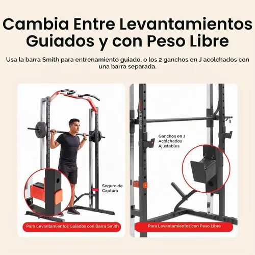 Vista 5 de Sunny Health & Fitness Smith Machine - Soporte para sentadillas