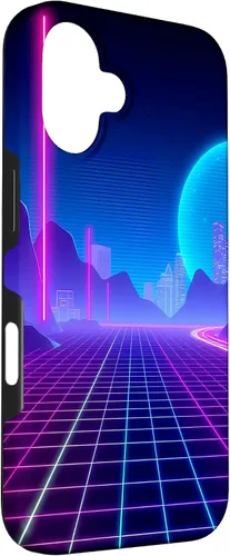 Vista 3 de Vaporwave Aesthetic Synthwave Retrowave 80s 90s Art Case for iPhone 16