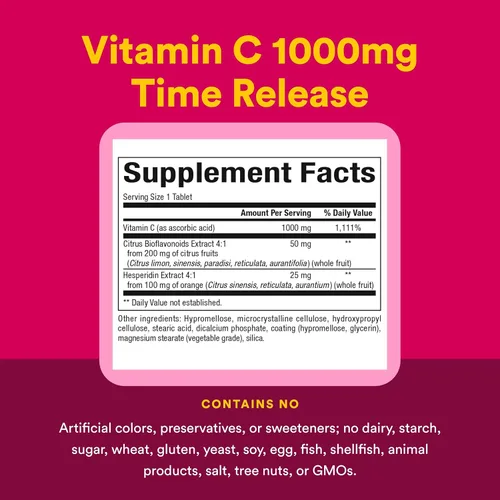 Vista 4 de Natural Factors - Vitamina C 1000mg liberación temporal, potente protección antioxidante, 90 tabletas
