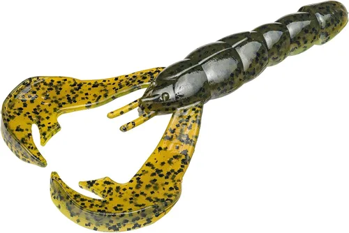 Vista 4 de Strike King Rattlin' Rage Craw Soft Bait Fishing Lure, 4", Glass Rattle Chamber
