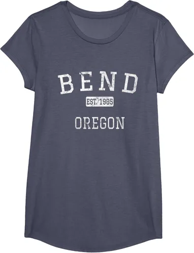 Vista 17 de Bend Oregon OR Camiseta vintage, Negro