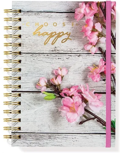 Vista 17 de Designer Greetings, Designer Papers - Diario de tapa flexible con banda elástica, diseño de flores aisladas Bloom, 320 páginas (6" x 8.25")