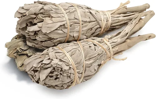 Vista 9 de Ancient Veda Manojos de salvia negra de 4 pulgadas con guía de inicio, salvia floral orgánica para limpieza del hogar, paquete grande de palos