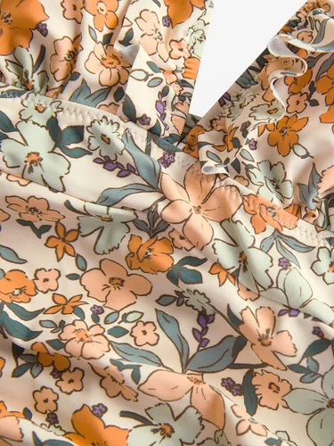 Vista 6 de CUPSHE - Traje de baño de una pieza con volantes y cuello en V para mujer, con cordón
