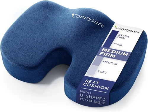 Vista 9 de Cojín de asiento de espuma viscoelástica, cojín para aliviar el dolor de coxis, almohada antideslizante para aliviar el dolor de ciática, para silla