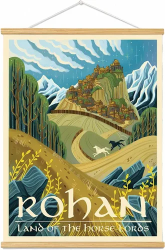 Vista 14 de Meksular Impresiones artísticas de pared de paisaje de la Tierra Media, pintura en lienzo, carteles de fantasía, imágenes de pared, para regalo