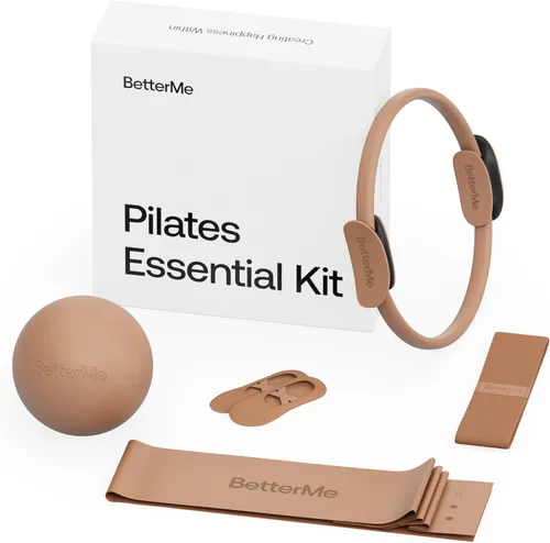 Vista 10 de BetterMe Pilates Essential Kit - Pilates Ring, Long Resistance Bands, Pilates Loop Bands, Ball and More - Complete Home Pilates Kit for Women