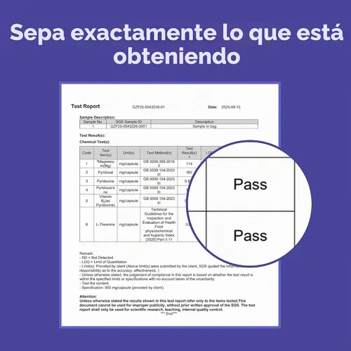 Vista 3 de Complejo de magnesio 7 para mujeres con 600 mg de glicinato, 60