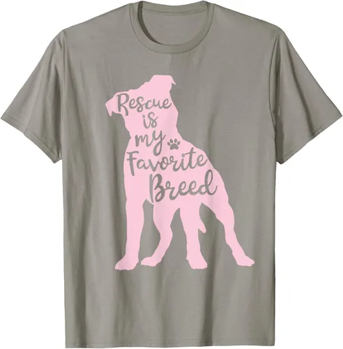 Vista 25 de Pitbull Rescue Is my Favorite Breed Dog Pit Bull Mama - Camiseta, Negro, S