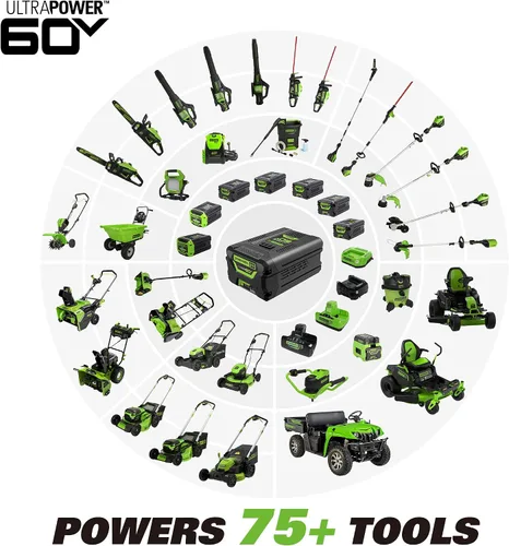 Vista 8 de Greenworks Pro Bare Tool - Soplador de hojas eléctrico inalámbrico de iones de litio de 60 voltios máximo, 610 CFM, GEN2 sin escobillas; Batería