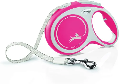 Vista 2 de Flexi Nueva cinta de confort gris y rojo grande 16.4 ft retráctil perro correa para perros de hasta 132.3 lbs/132 libras