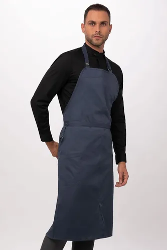 Vista 8 de Chef Works Brio Chef's Bib Delantal para hombre