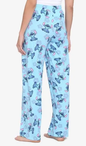 Vista 5 de Disney Pantalones de descanso para mujer Stitch AOP Pantalones de pijama azul