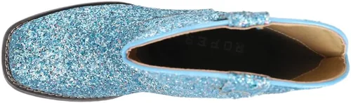 Vista 4 de ROPER Botas casuales con punta cuadrada para niñas pequeñas Glitter Galore - Azul