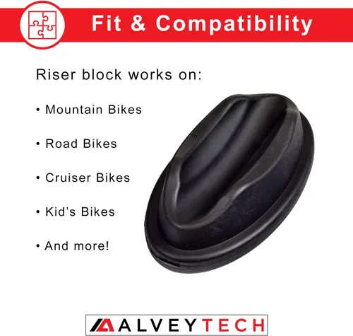 Vista 4 de AlveyTech Bloque elevador de rueda delantera para entrenador de bicicleta de interior, soporte de rueda para bicicleta estacionaria, soporte