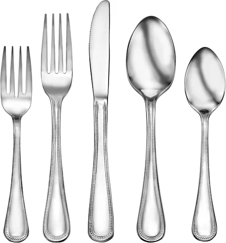 Vista 2 de Cucharillas de 24 piezas de cubiertos de servicio de alimentos con diseño Casalinda Tabletop Grand Terrace Hecho en México, dos docenas de cucharas
