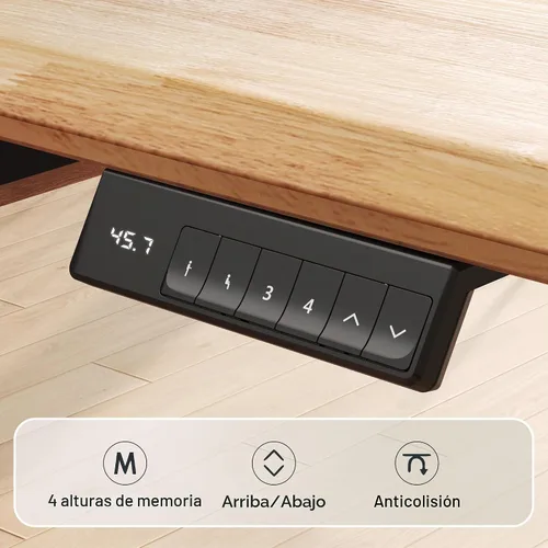 Vista 8 de FLEXISPOT WoodiX - Escritorio ejecutivo de pie de madera maciza