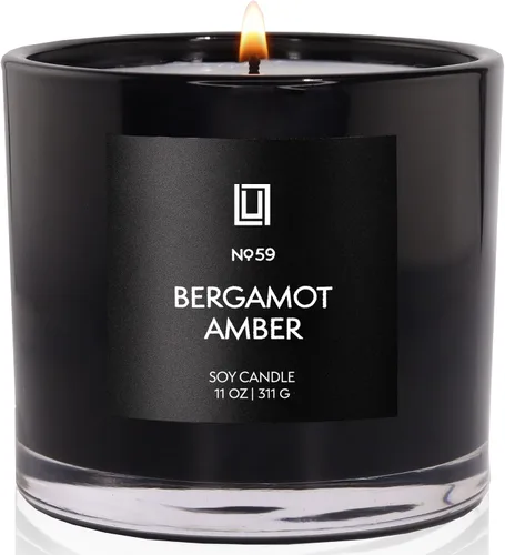 Vista 27 de Lulu Candles After Dark - Teca Caoba Vela Perfumada de Soja de Lujo en Frasco Vertida a Mano en los EE.UU. Altamente Perfumada y Duradera