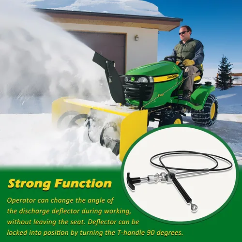 Vista 4 de AM134404 Repuesto para cable de entrada de control de canalón John Deere, cable deflector de canalón compatible con soplador de nieve JD de 44