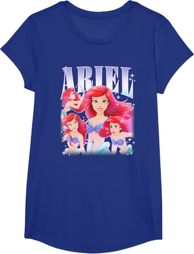 Vista 22 de Disney Camiseta de la princesa Ariel de la Sirenita Multi Pose, Negro