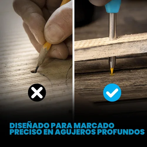 Vista 3 de OX Tools - Juego mecánico de lápices de carpintero - Lápiz de construcción resistente con clip para cinturón, sacapuntas, soporte y 4 minas