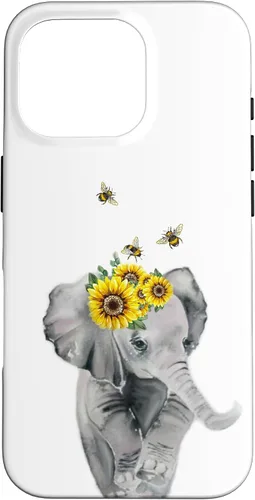 Vista 20 de Elephant Bumble bee - Sunflower Animal Lover Honey Bees Case for iPhone 17