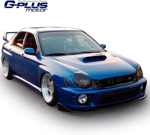 Vista 7 de G-PLUS Difusor de parachoques delantero de poliuretano Winglet Aero compatible con Impreza WRX Sti 2006-2007