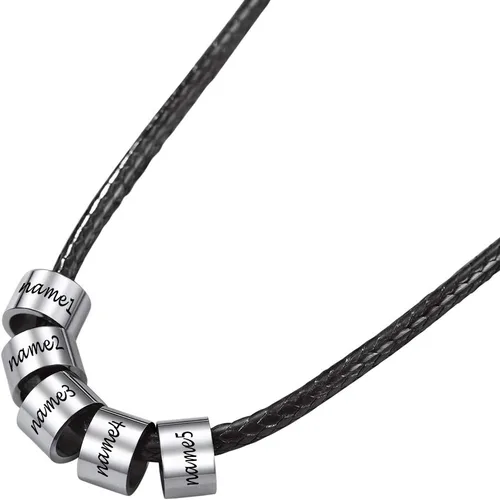 Vista 23 de PROSTEEL Collar de cuero impermeable para hombre, 0.079 in/0.118 in, 16 a 30 pulgadas, con cierre de acero inoxidable, cadena de bricolaje