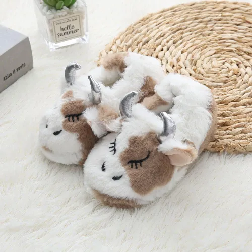 Vista 3 de Pantuflas antideslizantes de interior de dibujos animados para bebés y niñas