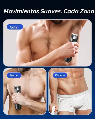 Vista 7 de Manscape - Afeitadora eléctrica para hombre, sin rasguños, afeitadora eléctrica para pelotas/púbic/ingle/piernas/pecho con luz y hoja de cerámica