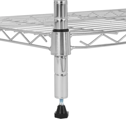 Vista 5 de Amazon Basics Estante organizador ajustable de alambre de acero resistente con 3 estantes para cocina, garaje, 23.2 pulgadas de largo x 13.4