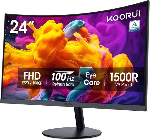 Vista 20 de KOORUI Monitor portátil de 15.6 pulgadas FHD 1080P IPS, segunda pantalla para viajes y oficina, monitor de juegos USB-C HDMI con soporte y altavoces