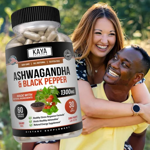 Vista 7 de Kaya Naturals Ashwagandha Cápsulas Extra Strength - Fórmula para aliviar el estrés, apoyo natural del estado de ánimo, estrés, enfoque y suplemento