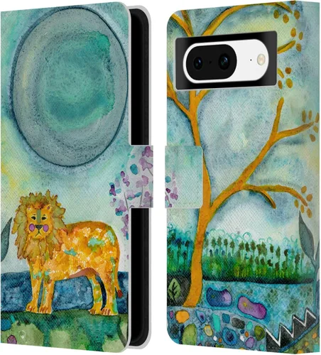 Vista 11 de Head Case Designs Wyanne Quiet Creative Animals 2 - Funda de piel con licencia oficial para Google Pixel 8 Silencioso creativo