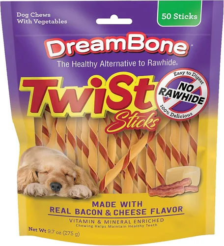 Vista 10 de Dreambone Twist Sticks - Masticables para perros sin cuero crudo, hechos con pollo real, 100 unidades (paquete de 1) Masticable diario, digiere