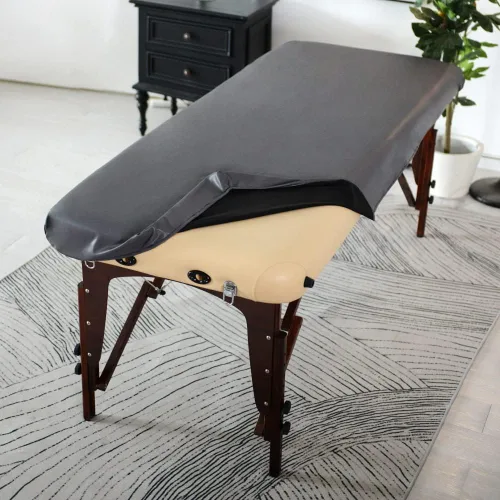 Vista 8 de ARTABLE Protector de cubierta de mesa de masaje de cuero impermeable beige