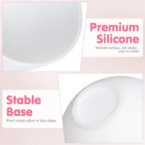 Vista 5 de FOMIYES Juego de 5 cuencos faciales de silicona para máscaras faciales de bricolaje, cuencos de mezcla medianos para máscaras de barro