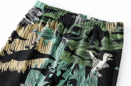 Vista 5 de Pijamas para niños, dinosaurio, cohete, espacio, 4 piezas, pijamas de manga larga, conjuntos de ropa de dormir de 2 a 12 años