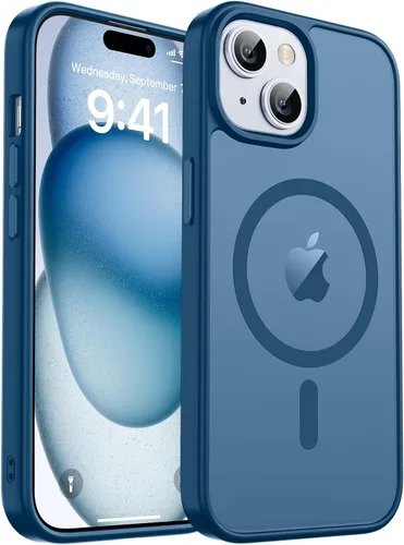 Vista 109 de zapica Funda magnética para iPhone Air, con protector de pantalla de vidrio templado, compatible con MagSafe, translúcida mate, a prueba de golpes