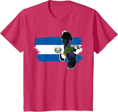 Vista 63 de Camiseta con la bandera de El Salvador, mapa de El Salvador, camiseta de Salvador para mujer, Negro
