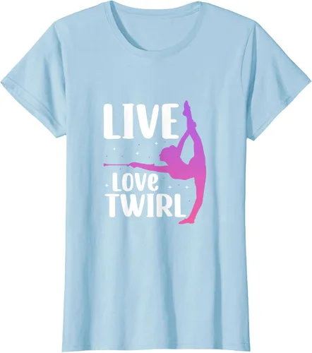 Vista 22 de Camiseta Twirl Baton Twirling Twirler Majorettes, Negro