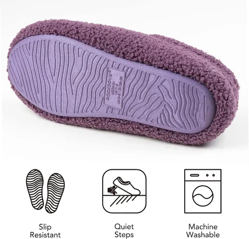 Vista 6 de RockDove - Pantuflas de vellón de estilo cerrado para mujer, ideales para interiores