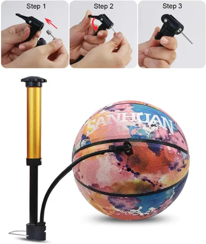 Vista 6 de Balón de baloncesto para hombres/mujeres tamaño 6/7 - Baloncesto universitario de 28.5" con bomba para interior y exterior - Tamaño y peso oficiales