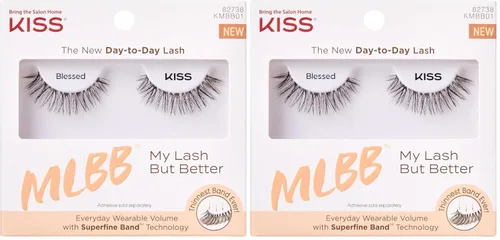 Vista 17 de KISS My Lash But Better, Pestañas Postizas, 'Tan Real', 12mm, Incluye 1 Par De Pestañas, Fácil De Aplicar, Racimos De Pestañas Reutilizables