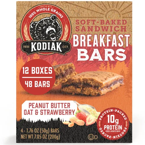 Vista 7 de Kodiak Cakes Barritas crujientes de granola Protien, chispas de chocolate, alto contenido de proteínas, 100% granos integrales, 12 cajas con 6