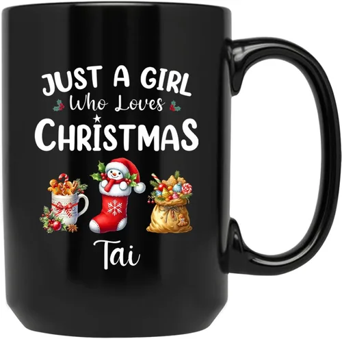 Vista 35 de Taza personalizada con nombre, diseño de muñeco de nieve con nombre, tazas de café de Navidad de muñeco de nieve, regalos personalizados para árbol