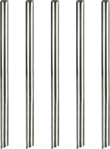 Vista 9 de uxcell 5 popotes de metal reutilizables, 8.5 pulgadas, con extremo biselado de acero inoxidable para beber batido, té de burbujas, bebidas
