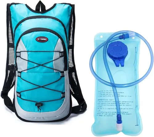 Vista 18 de Monvecle - Mochila de agua con vejiga para andar en bicicleta /Senderismo, escalar + 2L Bolsa de hidratación