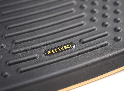 Vista 7 de Fezibo Alfombrilla de escritorio de pie con barra antifatiga, tabla de equilibrio de madera con diseño ergonómico y cómodo tapete de estabilidad