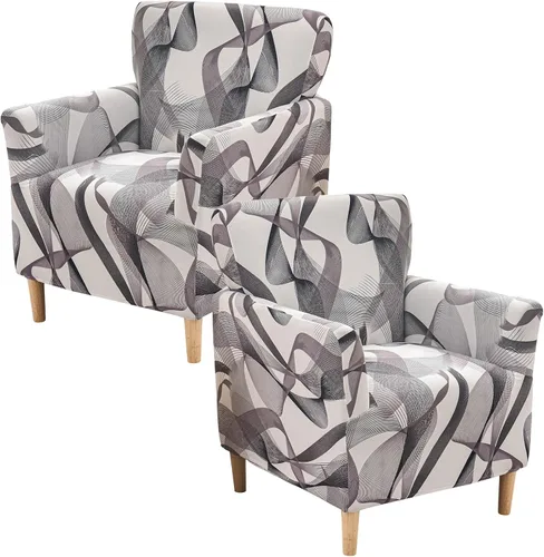 Vista 46 de Fundas de jacquard para sillón de banquete, fundas suaves para sillón de 1 pieza, fundas elásticas para silla de sala de estar, antideslizantes